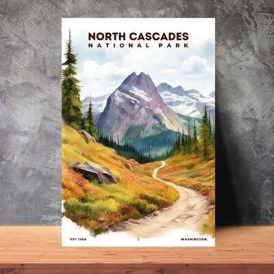 North Cascades National Park Poster, Travel Art, Office Poster, Home Decor | S8 - image2